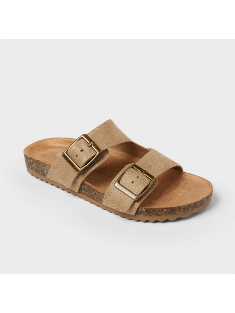 NWOT Kids Drew Two Band Slide Sandals. Tan. 5